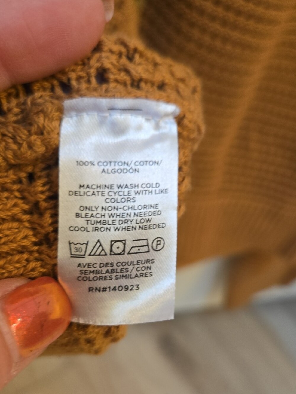 LOFT Camel Open-Weave Button Cardigan - Picture 4 of 8